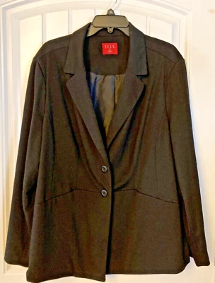 Elle Plus женская черная куртка размер 2 X - Изображение 1 из 4