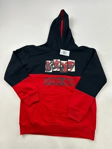 Marvel Spiderman Hoodie Sweatshirt Youth Boys Large 14/16 Pullover Black Red - Picture 1 of 7