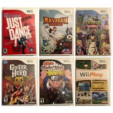 Wii games (Play, Just Dance, Clash of Ninja, Rayman, GuitarHero, Medieval Games)