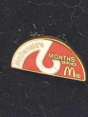 Vintage 1980 McDonald's Employee Pin Jewelry 6 Months Collection - Image 1 of 3