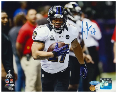 Foto 8x10 firmada por Ray Rice de los Baltimore Ravens (certificado de autenticidad Steiner Sports) Foto 1 de 2