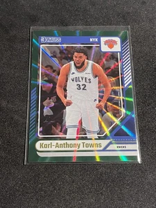 2024-25 Panini Donruss - Karl-Anthony Towns #8 Holo Green Laser Knicks - Bild 1 von 2