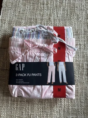 Nuevo paquete de 2 pantalones de pijama Gap para mujer, rosa mediano Foto 1 de 4