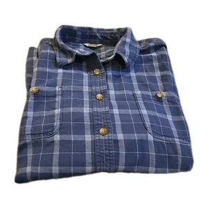 Herren Duluth Trading Company Langarm Button Down blau Flanell Größe unbekannt - Bild 1 von 10