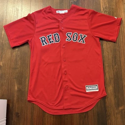Camiseta de béisbol Mookie Betts MLB Boston Red Sox cosida majestuosa para hombre mediana Foto 1 de 4