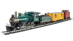Bachmann Cowcatcher Zugset - 4-6-0 Lok, Stock Car, Caboose - Spur G - Bild 1 von 1