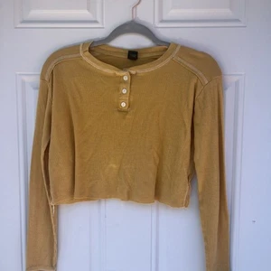 Wild Fable Cropped Junior Waffle Long sleeve Shirt - Picture 1 of 3