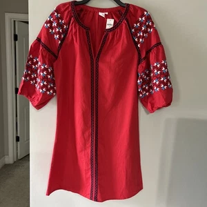 Nuevo con etiquetas Vestido Gap Bordado Mezcla de Lino Hecho en India Talla XS - Imagen 1 de 14