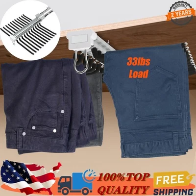 22in 1 Pants Rack Shelves Multi-functional Stainless Steel Wardrobe Magic Hanger - Image 1 of 4