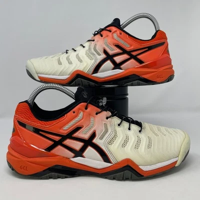 Tênis Asics Gel Resolution 7 masculino tamanho 7 laranja branco tênis E701Y - Imagem 1 de 4