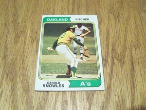 DAROLD KNOWLES 1974 TOPPS BASEBALL CARD # 57 - Picture 1 of 1