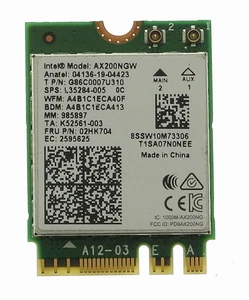 Wi02 Intel Wifi Karta AX200NGW 02HK704 - Zdjęcie 1 z 2