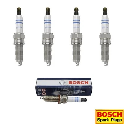 New Set of 4 BOSCH EVO Spark Plug for Acura RDX/ Hyundai Elantra/ Lancer L4 Foto 1 de 4