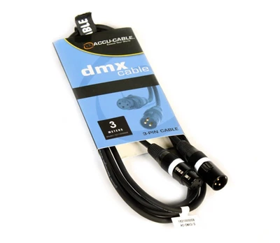ADJ Accu-Cable 3 pines DMX cable de iluminación de plomo m/f 3m de longitud Foto 1 de 3