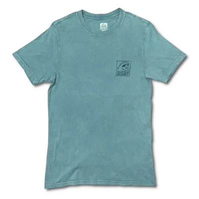 Reef Surf T-Shirt Men's Small Blue Green Tie Dye Wave Logo Surfing Beach Sun — 第 1/4 张图片