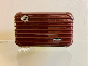 Valigetta porta articoli da toeletta Rimowa prima classe radica metallica marrone con cerniera - Foto 1 di 17
