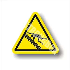 Bauernhof Arbeitsschutz Aufkleber Sticker Vorsicht DREHSCHNECKE kleine Grafik - Bild 1 von 1