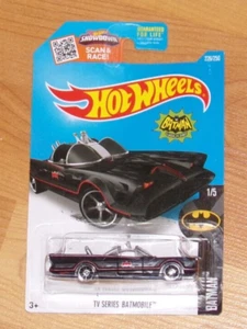 2015 Hot Wheels Batman TV Series BATMOBILE 1/5 Black 1/64 Scale MIP 226/250 - Picture 1 of 2