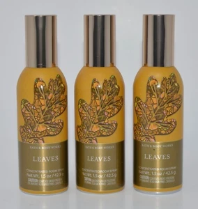 LOT OF 3 BATH & BODY WORKS LEAVES CONCENTRATED ROOM SPRAY MIST AIR FRESHENER - Picture 1 of 4