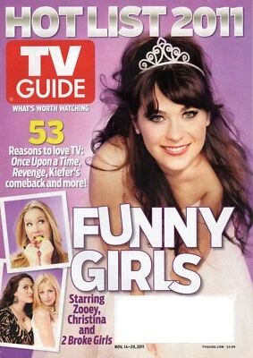 TV GUIDE Magazine Nov. 14-20 2011 Zooey Deschanel The Hot List Regis Philben - Image 1 of 3