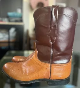 Lucchese Straußenstiefel Cognac Braun Western Herren 9 1/2 E L5249 - Bild 1 von 24