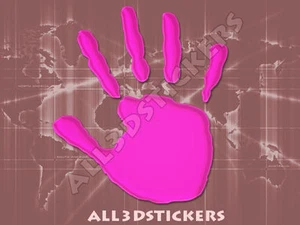 3D Sticker Decal Resin Domed Handprint Adhesive Decal Pink - Bild 1 von 1