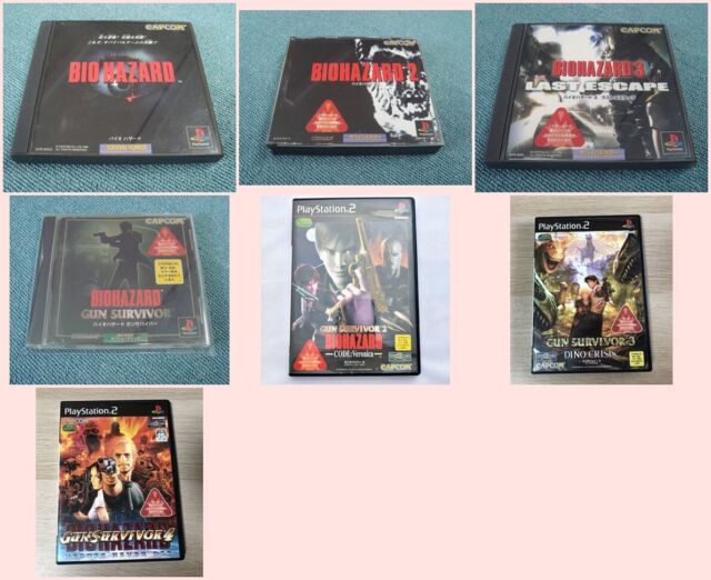 PS2 Gun Survivor 2 3 4 Set Lot Biohazard Dino Crisis Resident Evil GAME  JAPAN JP