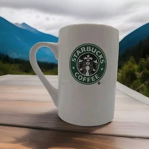 Starbucks weiße Keramik 10 Unzen grüne Sirene Becher Kaffeetasse 2008 - Bild 1 von 3