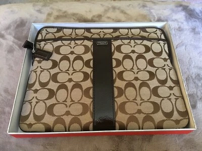 Coach Brown Cocoa Signature Universal Tablet Case  63139B NEW IN BOX - MSRP $88 - Image 1 of 4