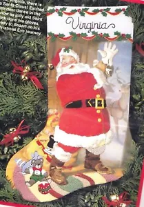 Kit de Medias Hágalo Usted Mismo Dimensiones San Nicolás Navidad Santa Crewel - Imagen 1 de 3