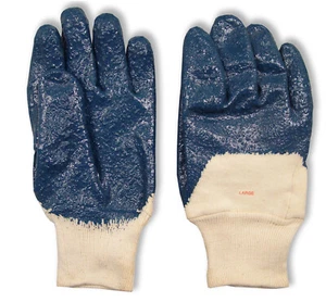 Banom Nitrile Coated Rough Finish, Knit Wrist, Work Glove - Picture 1 of 3