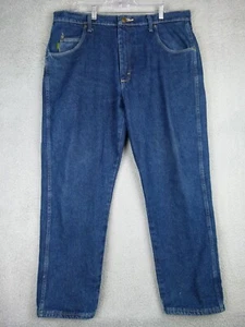 Cabelas Roughneck Mens 38x30 Dark Wash Flannel-lined Jeans 901285B - Picture 1 of 9