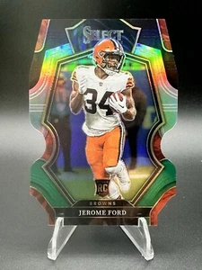 2022 Select Jerome Ford Black, Green & Red Die Cut Prizm Rookie #124 Browns RC - Picture 1 of 2