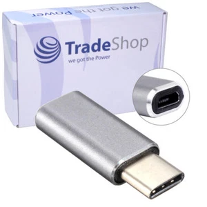 Adapter USB 3.0 3.1 Typ C USB-C auf Micro USB 2.0 Micro-B Ladekabel silber - Bild 1 von 5