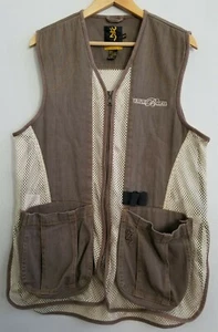 Browning Hunting Shooting Brown Vest Mens Size Medium Cotton Reactar Pockets - Picture 1 of 7