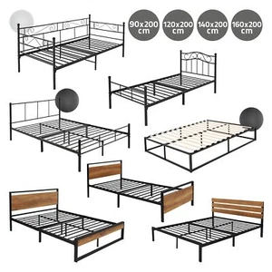Cama de estructura metálica sobre marco de acero somier con/sin colchón a elegir - Imagen 1 de 57
