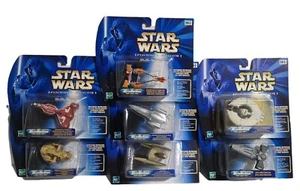 STAR WARS EPISODE I SET OF 7 DIE CAST MICROMACHINE MODELS BY HASBRO (J9) - Picture 1 of 12