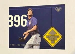 DAVID JUSTICE insert 1997 Leaf WARNING TRACK #d /3500 INDIANS - Picture 1 of 2