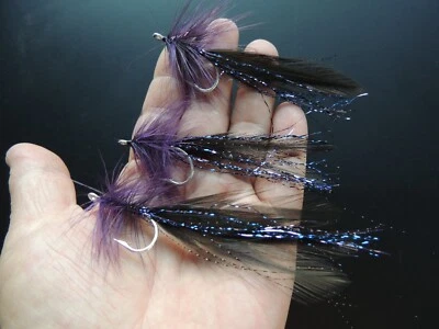 EB029 LotOf3 Seaducer Mustad Tarpon 1/0  Fly Fishing Striper Bluefish GT US Made - Image 1 of 4