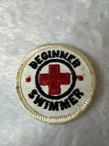 AMERICAN RED CROSS ARC BEGINNER SWIMMER PATCH Red White Black New - Picture 1 of 2