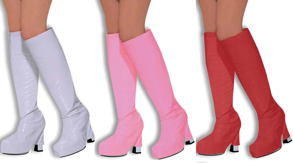 GoGo Boot Tops Feminino Anos 60 Anos 70 Fantasia Vestido Acessório Hippy Retrô Hippie Disco - Imagem 1 de 1