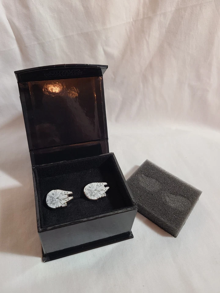 Gemelos con licencia oficial Star Wars Millenium Falcon estampado azul Foto 1 de 4