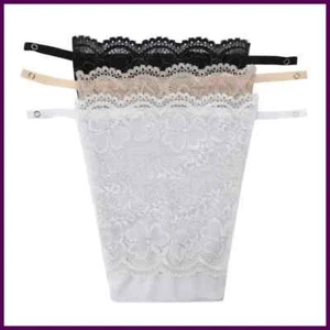3 Stück Spitze Dekolleté Überziehen Frauen Camisole Gummiband Clip-On Camisole BHs - Bild 1 von 28