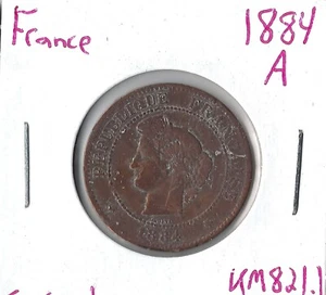 Coin France 5 Centimes 1884 A KM821.1 - Picture 1 of 3