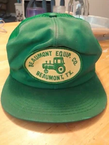 Vintage K Brand Beaumont Equip Co. TX. Patch Snapback Meshback Truckers Hat Cap. - Picture 1 of 11