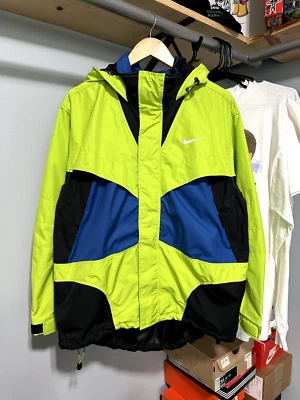 Chaqueta de Colección Nike ACG Cremallera Revestida de Tormenta Capucha Embalable Verde Azul Pequeña Foto 1 de 4
