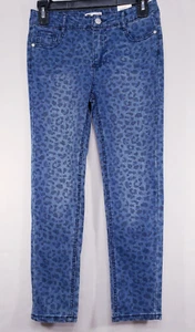 EPIC THREADS Girls Jeans Size 12 Blue Black Waverly Leopard Print - Picture 1 of 7