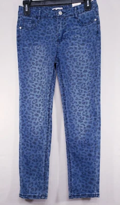 Jeans EPIC THREADS Niñas Talla 12 Azul Negro Estampado Waverly Leopardo Foto 1 de 4