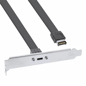 10x InLine Slotblende USB Typ-C zu USB 3.1 Frontpanel Key-A intern, 0,3m - Bild 1 von 3