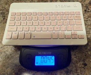 Pink/White Bluetooth Portable Mini Wireless Keyboard/iOS, Android, Samsung, US  - Picture 1 of 5